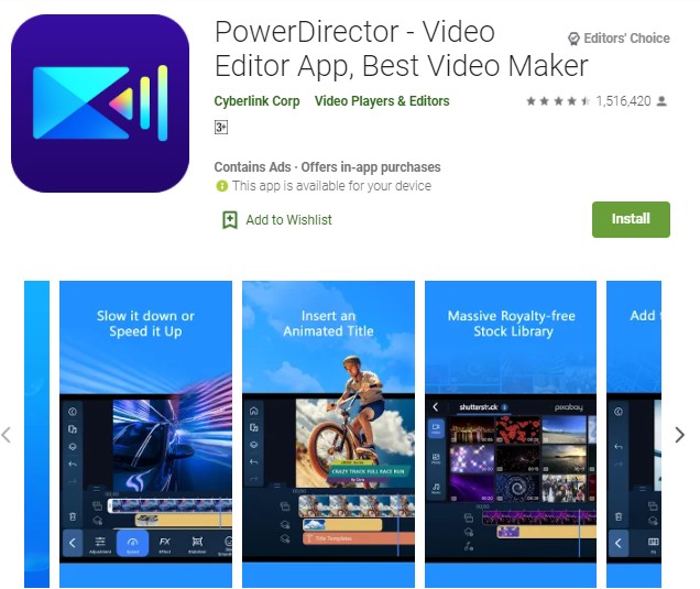 PowerDirector Video Editor App Best Video Maker