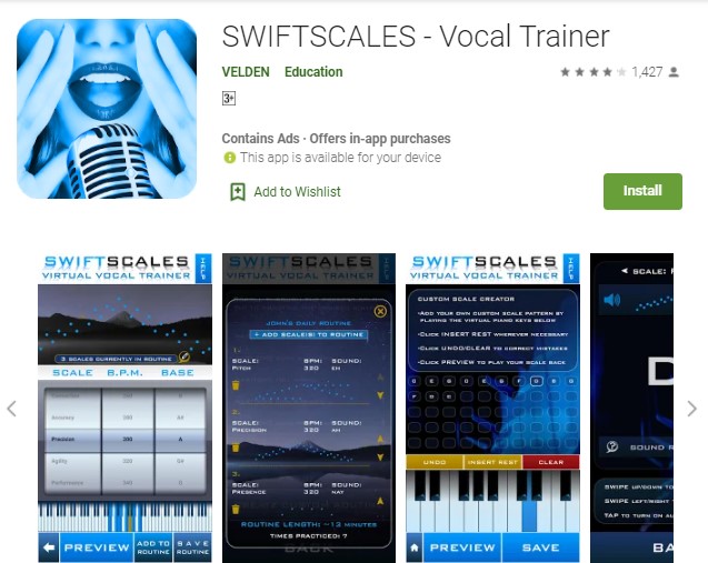 SWIFTSCALES – Vocal Trainer