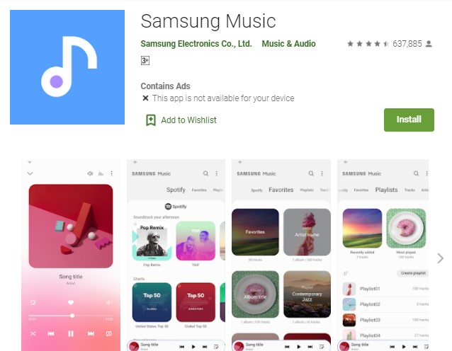 Samsung Music Aplikasi Pemutar Musik Gratis