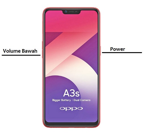 Screenshot Oppo A3s dengan tombol fisik Screenshot Oppo A3s dengan tombol fisik