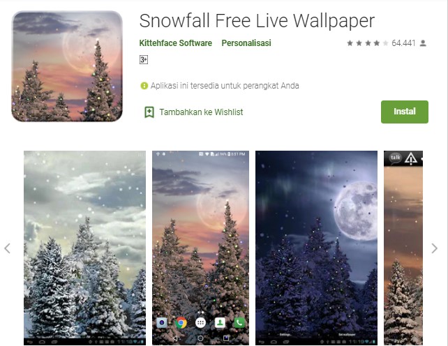 Snowfall Free Live Wallpaper