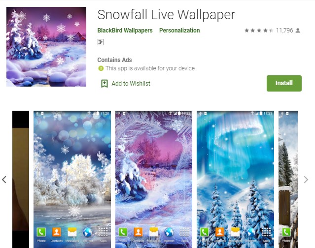 Snowfall Live Wallpaper