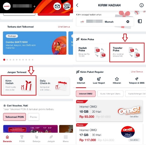 Transfer pulsa Telkomsel via aplikasi Transfer pulsa Telkomsel via aplikasi