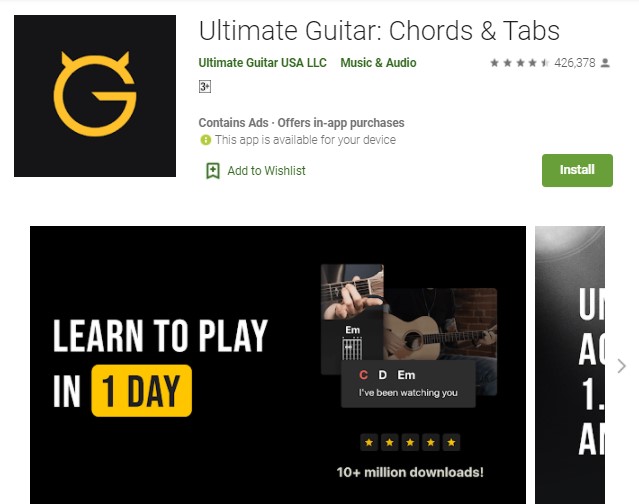 Ultimate Guitar Chord Tab