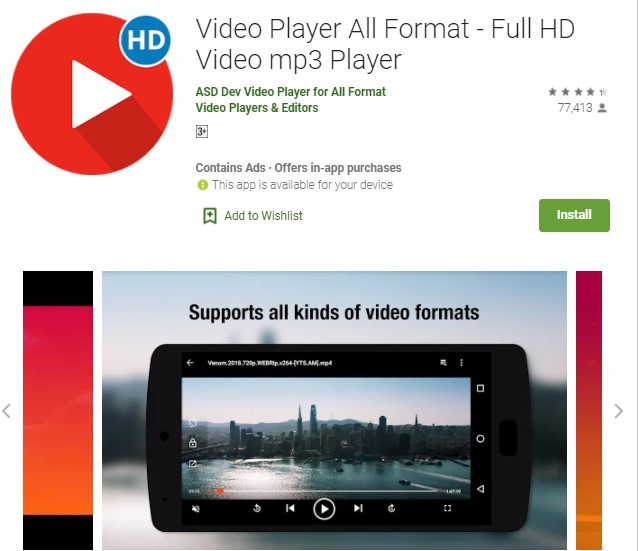 Video Player All Format Full HD Video mp3 Player
