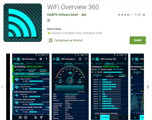 WiFi Overview 360 Aplikasi Penguat Sinyal WiFi Android
