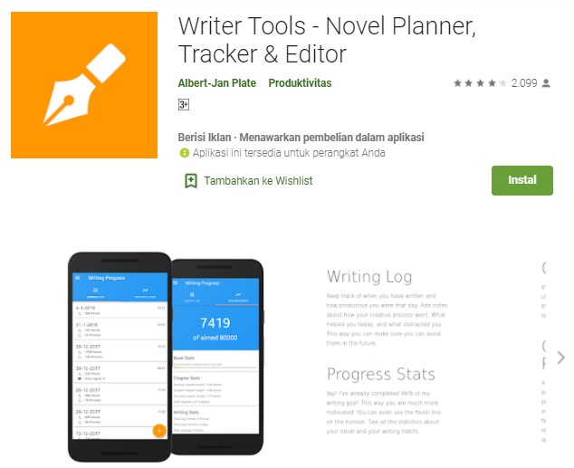 Writer Tools Novel Planner Tracker Editor