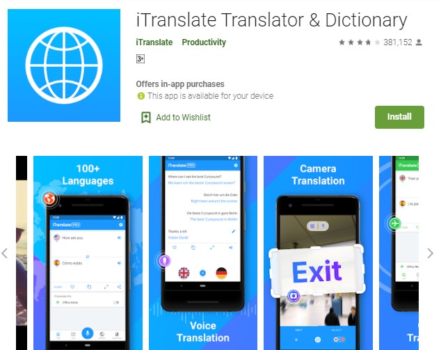 iTranslate Aplikasi Terjemah Bahasa Terbaik