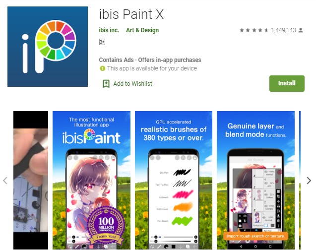 ibis Paint X Aplikasi untuk Menggambar Gratis di Android