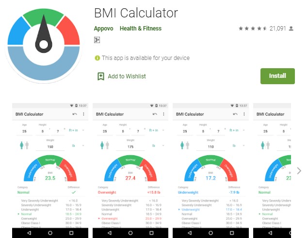 BMI Calculator Appovo BMI Calculator Appovo