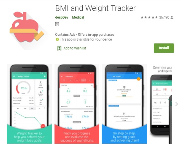 BMI and Weight Tracker Aplikasi Pengukur Berat Badan Ideal