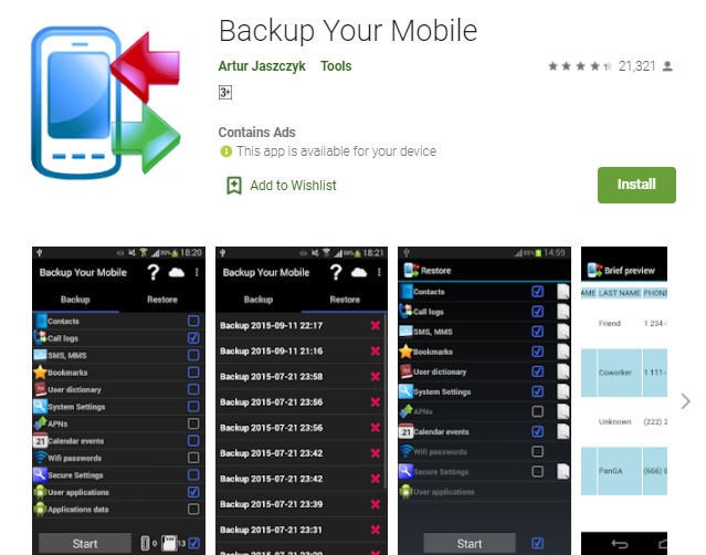 Backup Your Mobile