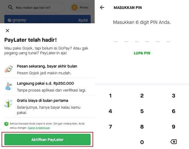 Cara daftar GoPay PayLater