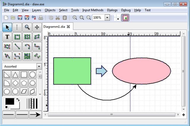 Dia Diagram Editor