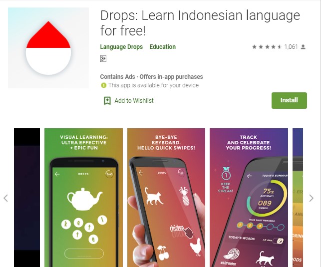Drops Learn Indonesian language for free