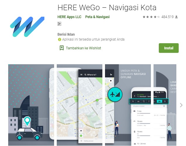 HERE WeGo Aplikasi Penunjuk Jalan Terakurat