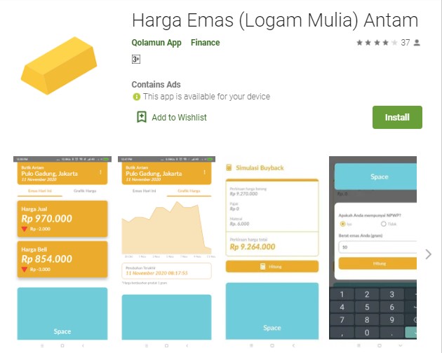 Harga Emas Logam Mulia Antam