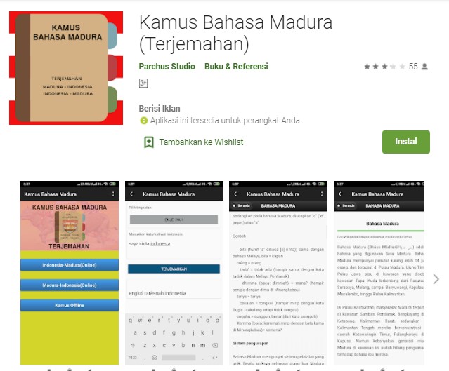 Kamus Bahasa Madura Terjemahan Aplikasi Kamus Bahasa Madura