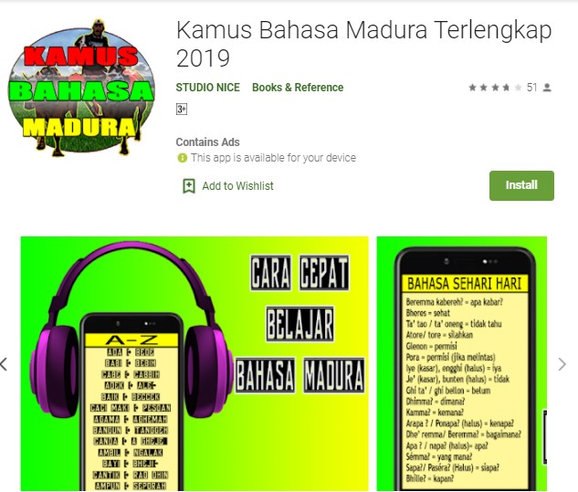 Kamus Bahasa Madura Terlengkap