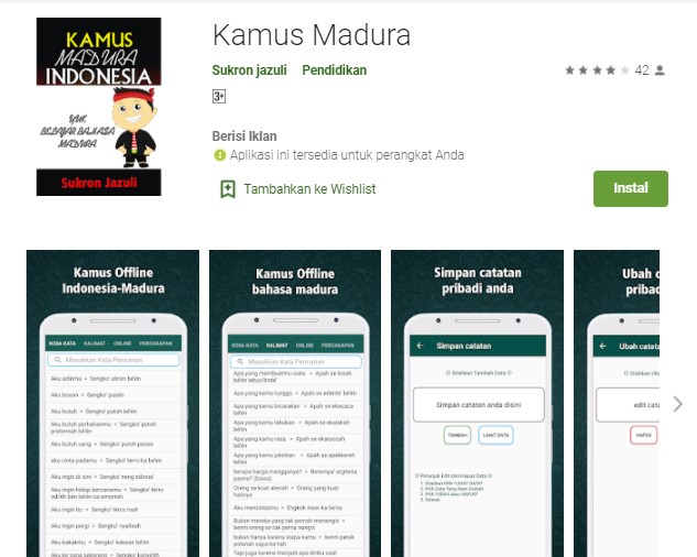 Kamus Madura – Indonesia