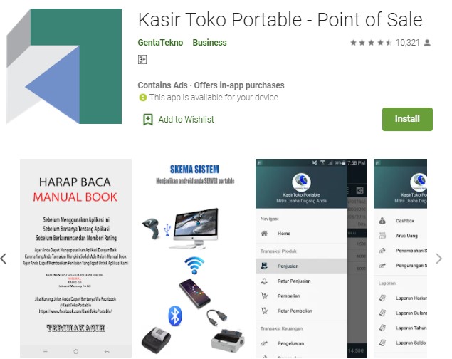 Kasir Toko Portable