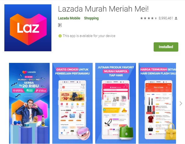 Lazada Aplikasi Belanja Online Bayar di Tempat