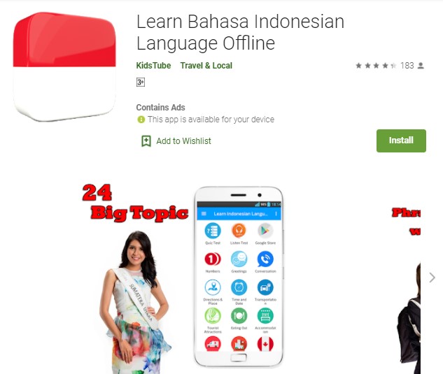 Learn Bahasa Indonesian Language Offline