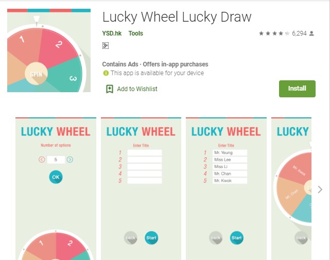 Lucky Wheel Lucky Draw Aplikasi Arisan Online di Android