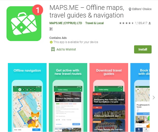 MAPS.ME – Offline maps travel guides navigation