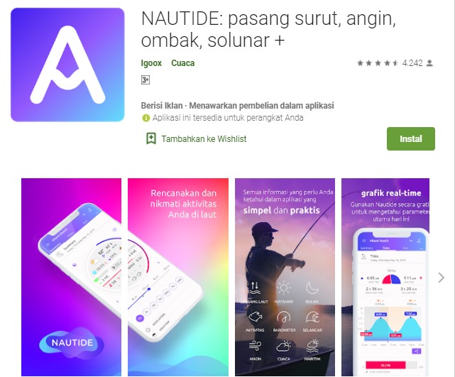 NAUTIDE Aplikasi Pasang Surut Air Laut