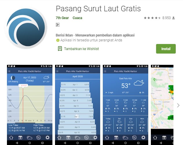 Pasang Surut Laut Gratis Aplikasi Pasang Surut Air Laut