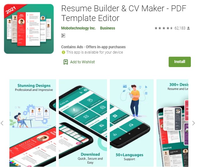 Resume Builder CV Maker Aplikasi Pembuat CV