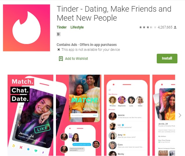 Tinder Aplikasi Kenalan yang Bagus