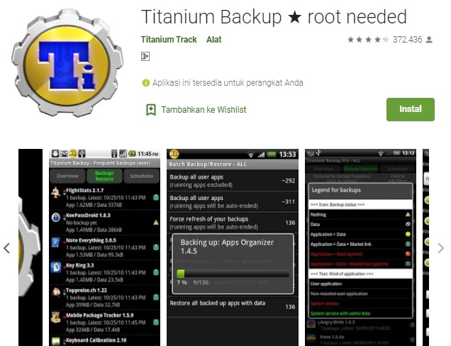 Titanium Backup Aplikasi Backup Data