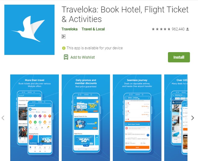 Traveloka Aplikasi Pesan Tiket Pesawat di HP
