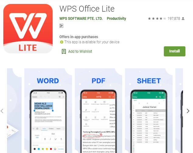 WPS Office Lite Aplikasi PDF ke Word