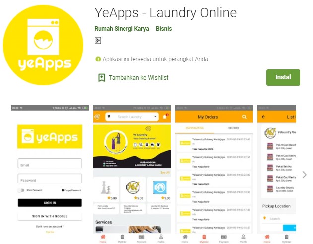YeApps Laundry Online