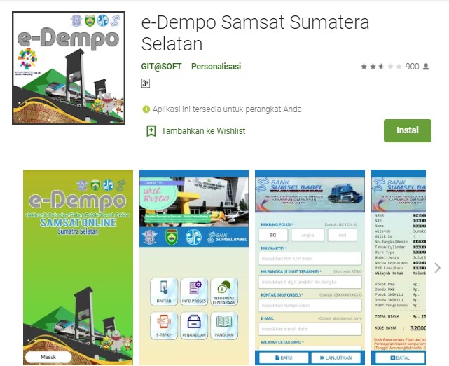 e Dempo Samsat Sumatera Selatan Aplikasi Cek Plat Nomor Kendaraan