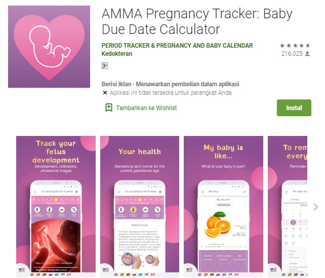 AMMA Pregnancy Tracker Baby Due Date Calculator