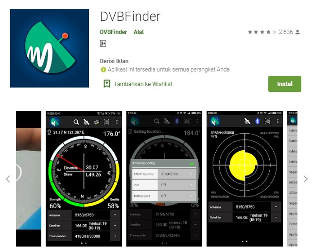 Aplikasi DVBFinder Aplikasi DVBFinder