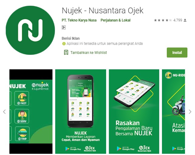 Aplikasi Nusantara Ojek