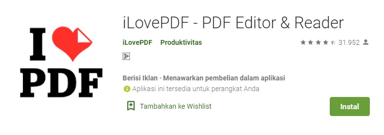 Aplikasi iLove PDF