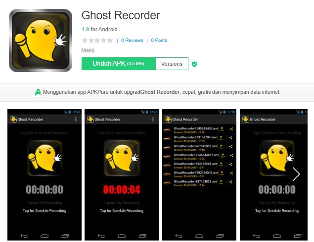 Aplikasi perekam suara hantu