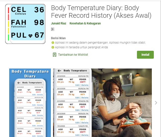 Body Temperature Diary Aplikasi Pengukur Suhu Tubuh Body Temperature Diary Aplikasi Pengukur Suhu Tubuh