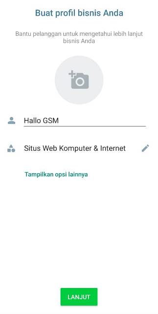 Buat profil bisnis WhatsApp Business