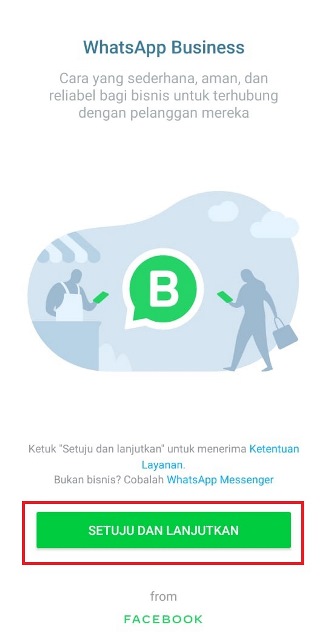 Cara daftar akun WA bisnis