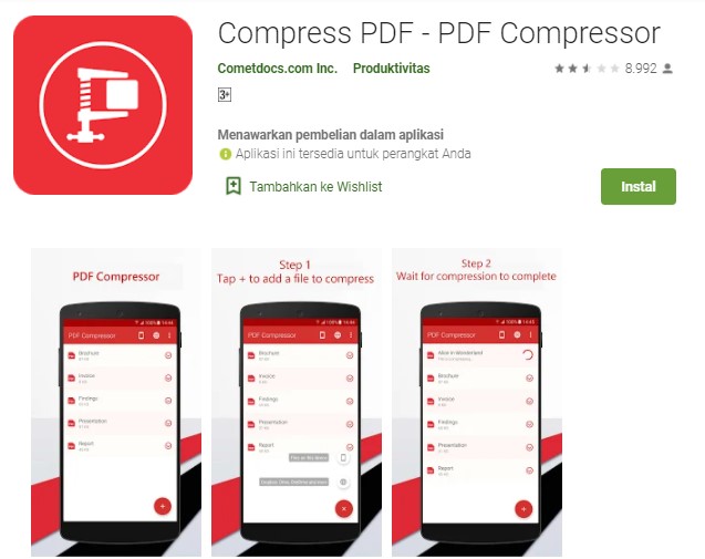 Compress PDF Aplikasi Kompres File di Android