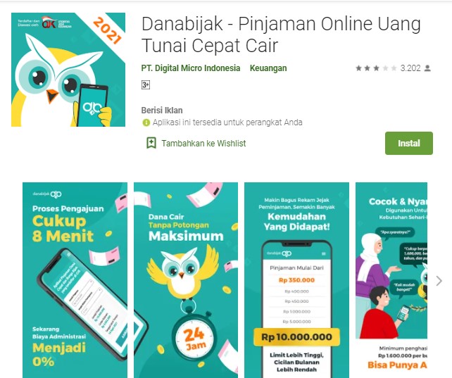 Danabijak Pinjaman Online Uang Tunai Cepat Cair