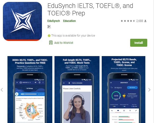 EduSynch TOEFL Aplikasi Belajar TOEFL