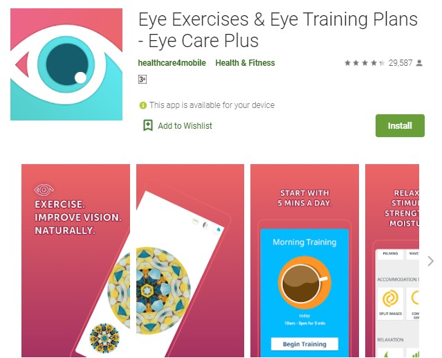 Eye Exercises Eye Training Plans Eye Care Plus